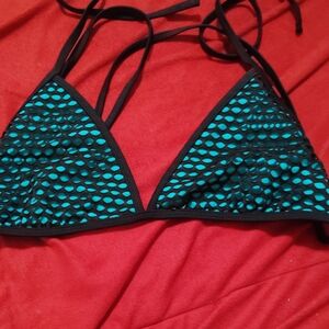 OP Black and Blue Bikini with Iridescent Scale Effect